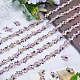 Cinta de encaje bordado de poliéster con flores de 15 yarda OCOR-WH0070-77D-4