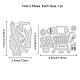 炭素鋼カッティングダイステンシル  DIYスクラップブッキング/フォトアルバム用  装飾的なエンボス印刷紙のカード  ショッピングカートと女性  9~11.2x7.3~11.5x0.08cm DIY-WH0309-091-5