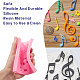 SUNNYCLUE 3Pcs Music Notes Silicone Mold Flat Round Musical Instrument Fondant Molds Silicone for Sugarcraft Cake Decorating Topper Candy Chocolate Soap Wax Polymer Clay Fondant Resin Making Crafting DIY-SC0009-09-4