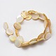Natural Yellow Shell Beads Strands BSHE-I001-05A-2