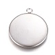 304 Stainless Steel Pendant Cabochon Settings X-STAS-G127-13-22mm-P-2