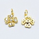 Brass Micro Pave Cubic Zirconia Charms RB-I078-65-NR-3
