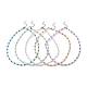 Colliers de champignons de verre et de perles de pierres précieuses naturelles mélangées NJEW-JN04286-1
