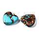 Assembled Bronzite and Synthetic Turquoise Pendants G-T111-04C-7