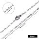 Unicraftale 30pcs 17.7Zoll Kabelkette Halskette Edelstahlketten 1.5 mm breite Halskette Kette mit Hummerkrallenverschlüssen für DIY Schmuck Halskette Herstellung STAS-UN0003-37P-2