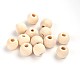 Natural Unfinished Wood Beads WOOD-R196-10mm-LF-1