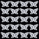 GORGECRAFT 50PCS White Butterfly Lace Trim Organza Applique Patches Butterflies Fabric Embroidery Sewing Lace DIY Craft Decor Embellishments for Clothes Wedding Bride Hair Accessories Dress Curtain DIY-WH0401-39A-1