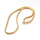 Collares de cadena de serpiente de 304 acero inoxidable NJEW-F195-10B-G-2