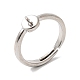 Sertissage de bague ajustable en laiton&nbsp;KK-P343-02P-1