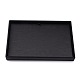 木製のアクセサリープレゼンテーションボックス  布で覆わ  ブラック  29x19x3cm ODIS-N021-05B-5