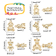 CHGCRAFT 30Pcs 5 Style Gold Bear Charm Cute Dancing Bear Charms Tiny Bear Pendant Rack Plating Bear Charms for Bracelet Necklace Earrings Jewellery Making FIND-CA0004-40-2