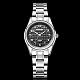 ファッションシンプルなカップルの腕時計  女性用ステンレススチール防水クォーツ腕時計  合金の腕時計ヘッド付き  ブラック  プラチナ  周囲：190ミリメートル WACH-BB19227-01-2