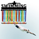 Creatcabin natation médaille titulaire nageur médailles cintre récompenses des athlètes présentoir mural montage en rack décor en acier inoxydable métal suspendu pour le sport maison badge médaillé gymnastique plus de 60 médailles ODIS-WH0028-031-7