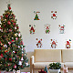 8 fogli 8 stili adesivi murali impermeabili in pvc natalizio DIY-WH0345-043-6