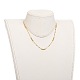 Brass Bar Link Chain Necklaces NJEW-JN02926-4