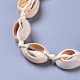Colliers de perles ajustables en forme de cauris NJEW-JN02400-02-3