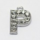 Alloy Rhinestone Letter Charms RB-A052-P01-1