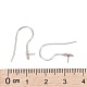 925 crochets de boucle d'oreille en argent rhodié STER-L054-57A-P-3