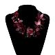 Fashion Women Jewelry Resin Beautiful Flower Statement Necklaces NJEW-BB15952-B-7