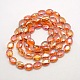 Electroplate Crystal Glass Oval Beads Strands EGLA-F061-M-2