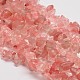 Cherry Quartz Glass Chip Beads Strands X-G-L269-41-1