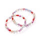 Ensemble de bracelets en perles acryliques transparents pour mère et enfants BJEW-JB06511-1