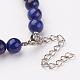 Lapis Lazuli Perlen Armbänder BJEW-JB02768-02-3