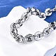 Браслеты из овальной цепи из нержавеющей стали 304 для женщин и мужчин BJEW-R018-15P-2