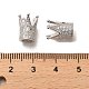 925 micro pavé di perle di zirconi cubici in argento sterling placcato in rodio STER-H110-23P-3