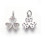 Brass Micro Pave Cubic Zirconia Charms ZIRC-J021-07P-RS-2