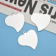 201 Stainless Steel Heart Stamping Blank Tag Pendants STAS-S031-16-6