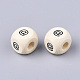 Maple Natural Wood European Beads X-WOOD-T019-10-2