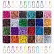 PandaHall 1200pcs 24 Colors Bulb Gourd Pins Bulb Stitch Markers Metal Calabash Safety Pins Clothing Tag Pins for Knitting Stitch Markers IFIN-PH0024-06-2