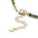 Cubic Zirconia Teardrop Pendant Necklace with Natural Gemstone Beaded Chains for Women NJEW-JN04121-8