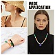Sunnyclue 200pcs bricolage naturel et teint malaisie jade perlé bracelet extensible faisant des kits DIY-SC0014-77-6