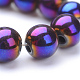 Chapelets de perles en hématite synthétique sans magnétiques X-G-S096-8mm-6-2