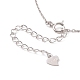 Ожерелье-подвеска из стерлингового серебра с родиевым покрытием и прозрачными фианитами для женщин NJEW-P267-04P-4