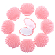 Chgcraft 8pcs scatole di collana di conchiglie di velluto rosa ciondolo di gioielli scatola regalo orecchini vetrina espositiva per matrimonio natale ringraziamento regali di compleanno VBOX-CA0001-001-1