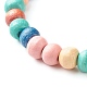 Acrylic Beads Letter Stretch Bracelets BJEW-JB07021-5