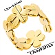 Bague patchwork de fleurs en acier inoxydable 304&nbsp;QE2937-2-2