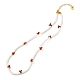 Наборы ожерелий из красного и белого стеклянных бусин X-NJEW-JN03719-7