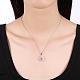 925 Sterling Silver Cubic Zirconia Pendant Necklaces NJEW-BB18863-A-7