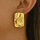 Элегантные прямоугольные серьги-гвоздики из латуни DW3879-4