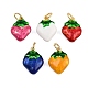 Латунные эмалевые подвески с фруктами KK-I377-04G-A-1