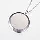 304 Stainless Steel Diffuser Locket Pendant Necklaces NJEW-G263-04-4