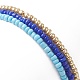 3 pièces 3 style mauvais œil polymère argile et graines de verre bracelets extensibles perlés ensemble pour les femmes BJEW-JB09228-7