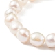 Bracelet extensible en perles de keshi baroque naturel pour femme BJEW-JB08910-2