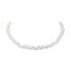 Glass Teardrop Beaded Necklaces NJEW-JN04273-01-3