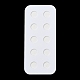 10穴アクリルパールディスプレイボード ルーズビーズペーストボード  接着剤付き  ホワイト  長方形  11x5x0.15cm  内寸：直径1cm ODIS-M006-01D-1