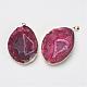 Natural & Dyed Druzy Agate Pendants G-F397-04-2
